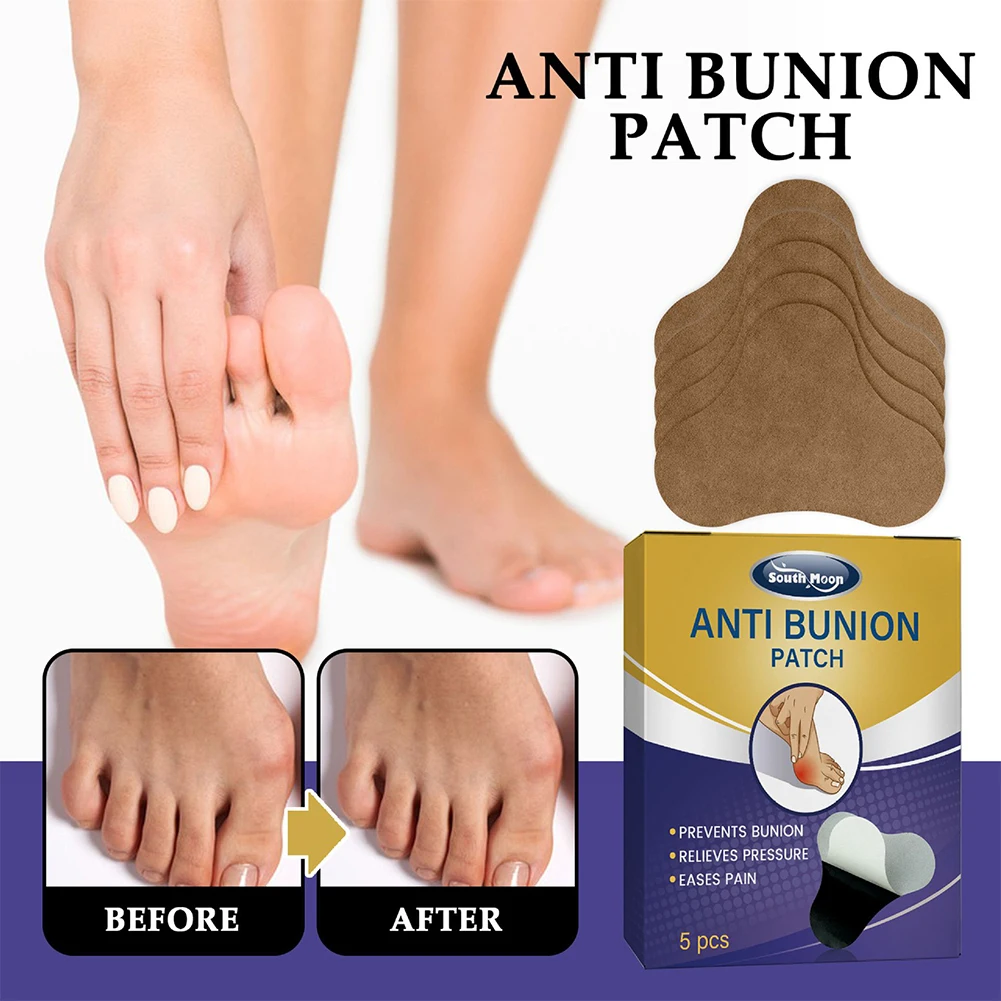 

5pcs/box Foot Bunion Pain Relief Patches Herbal Thumb Valgus Correction Sticker Foot Toe Joint Pain Relief Plaster Health Care