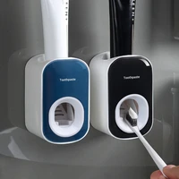 squeeze toothpaste wall mounted household automatic squeezer free punch toilet toothpaste toothbrush rack