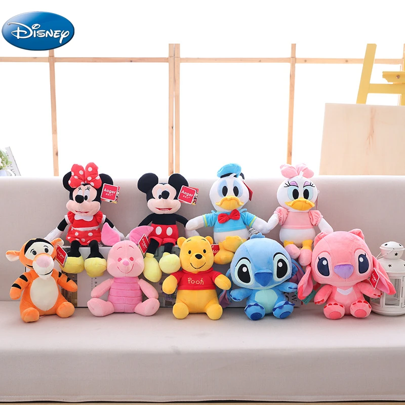 

Disney Series Minnie Mouse Donald Duck Cartoon Family Image Soft Stuffed Plush Toy Kawaii Room Decor Doll Children Birthday Gift