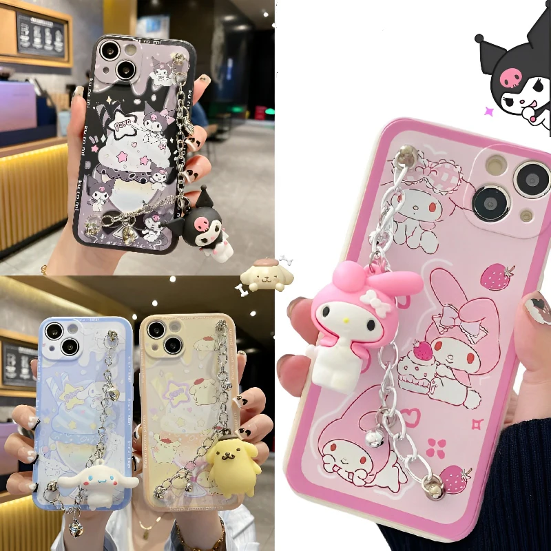 

Kawaii Sanrio Kuromi IPhone 14 Promax Case Cartoon My Melody Mobile Phone Cover for IPhone 11 12 13 Cinnamoroll Anti Drop Shell