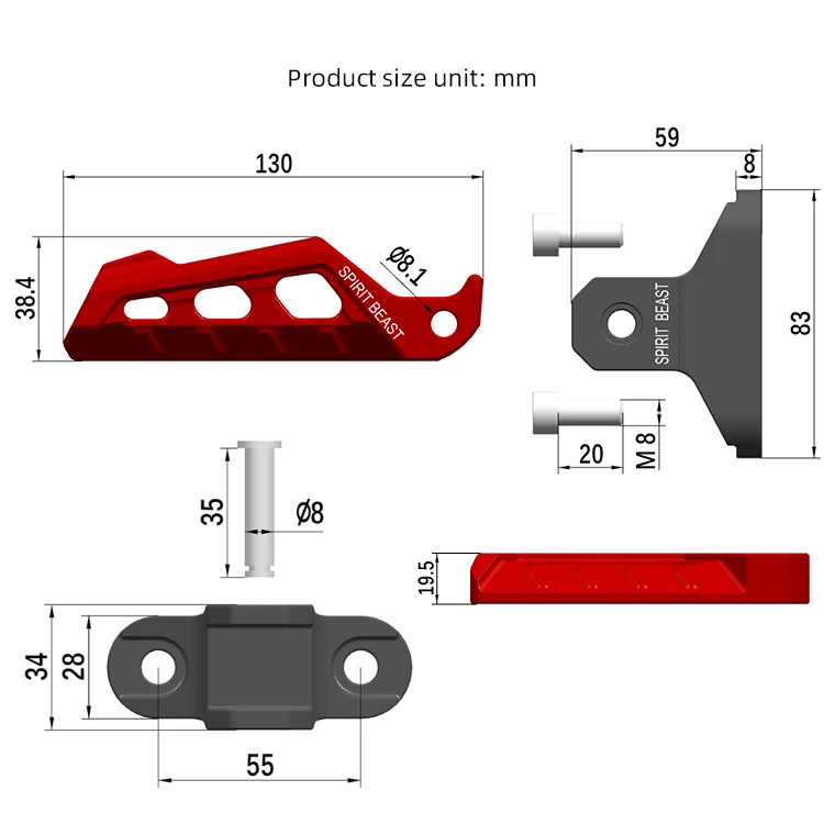 Складные подножки для велосипеда SPIRIT BEAST Нескользящие NIU GOVA G0 F0 C0 - купить по