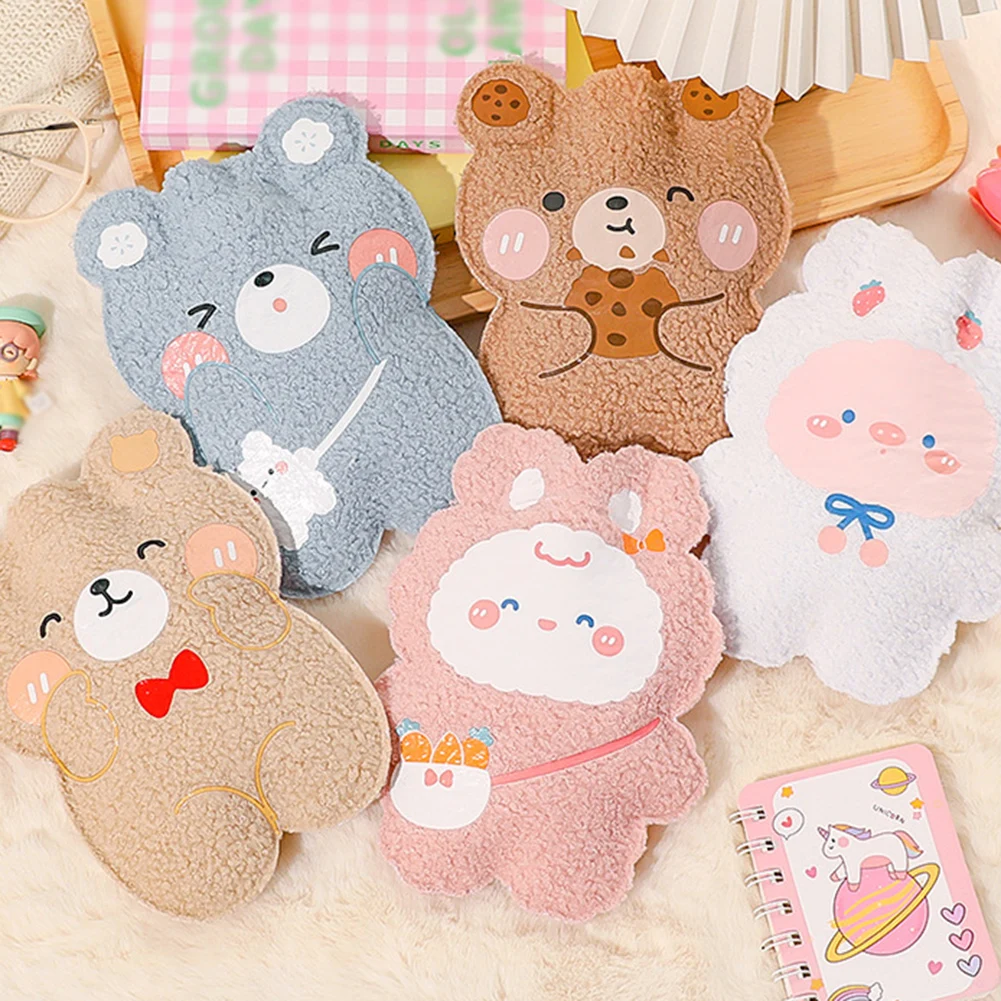 

2022 Cartoon Plush Bear Hot Water Bottle Water Filling Teddy Velvet Small Portable Student Hand Warmer Cute Warm Water Bag