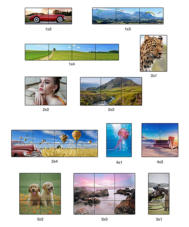 Видеоконтроллер настенный 4K, 3x3 HDMI TV, сращивающаяся коробка с 1 входом, 9 выходами, процессор с экраном процессора HDMI TV и RS232 (art.: 3920c93e7f389) - 3920c93e7f389