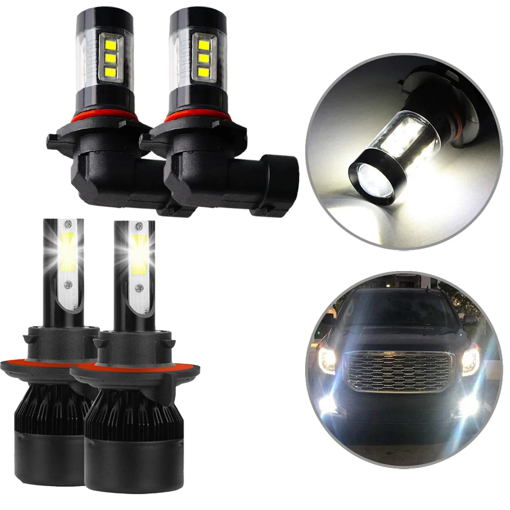 

NEW Fog Light H13 Headlight 6000K White 9008 Led Light COB LED DC 12V DC 24V DC 9-32V 200W For Ford F150 F250 F350