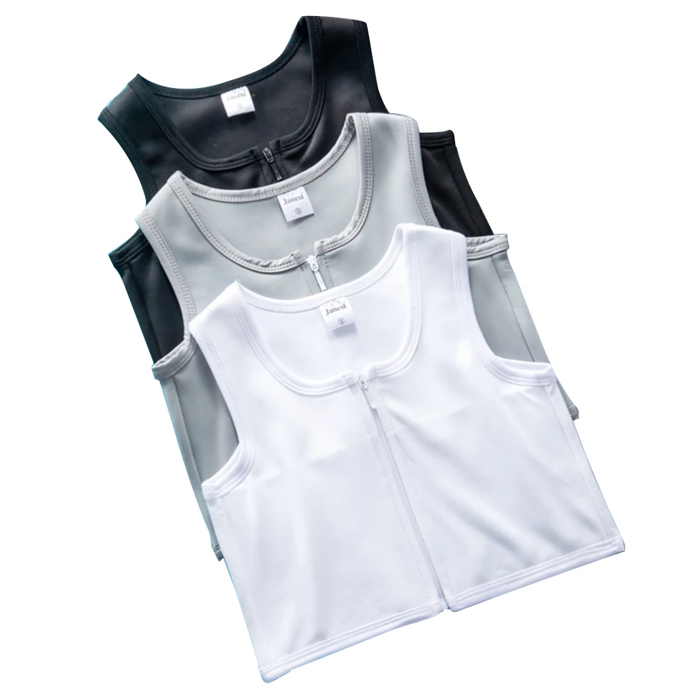 

Bandage Chest Binder Front Zipper Short Breathable Breast Binder Tomboy Corset Cosplay Flat Visual Chest Binder For Lesbian