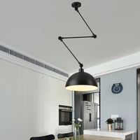 Nordic Design Adjustable Long Arm Pendant Light Aluminium Sconces LED Ceiling Hanging Lamp for Living room Bedroom Dining Room