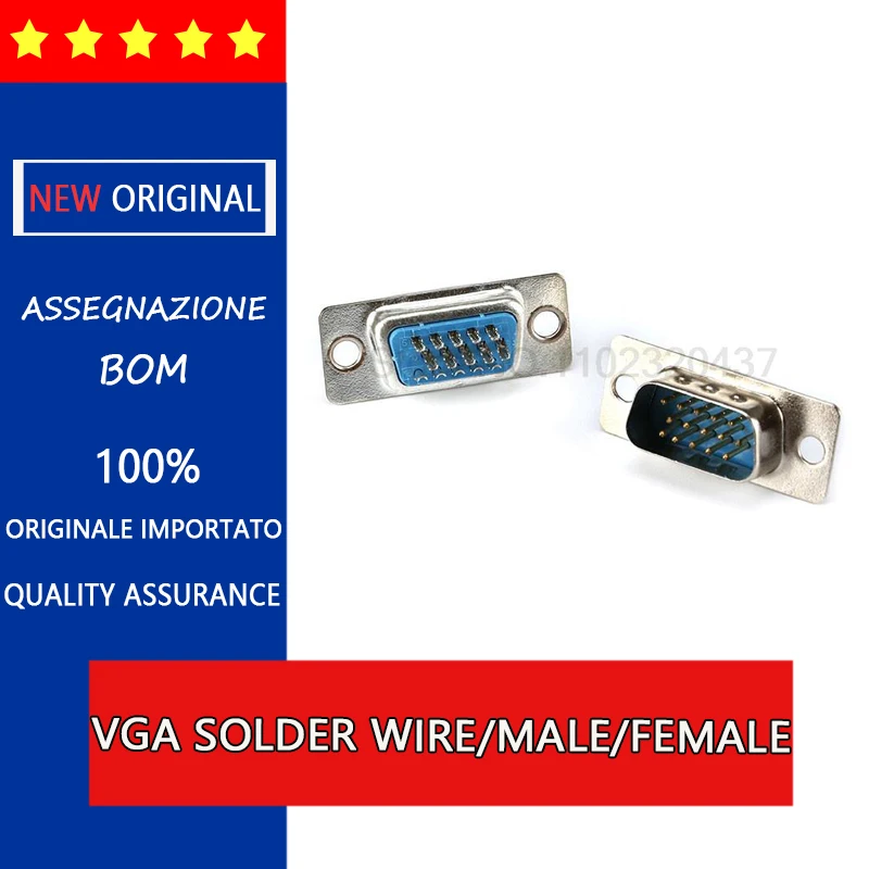 Фонарь для припоя, тройной, 15-контактный разъем DB15, мужской, женский, фонарь