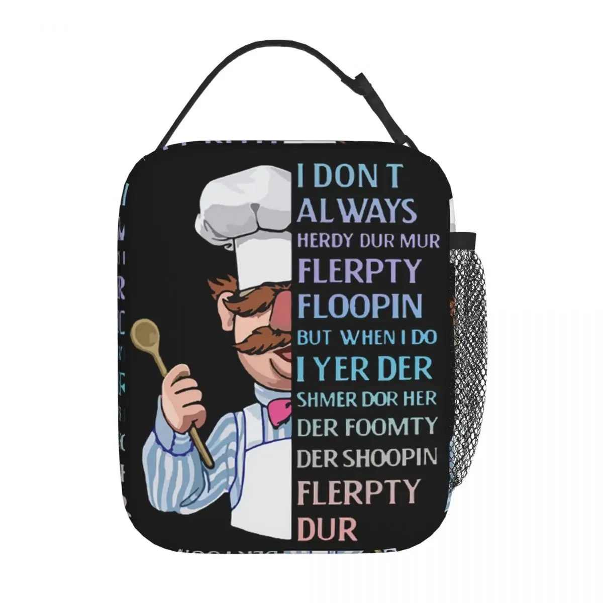 Фото Термосумка для обедов The Swedish Chef I Dont Always Herdy Dur Mur, изолированная, для женщин и детей, герметичная, для еды, термосумка-тоут №2