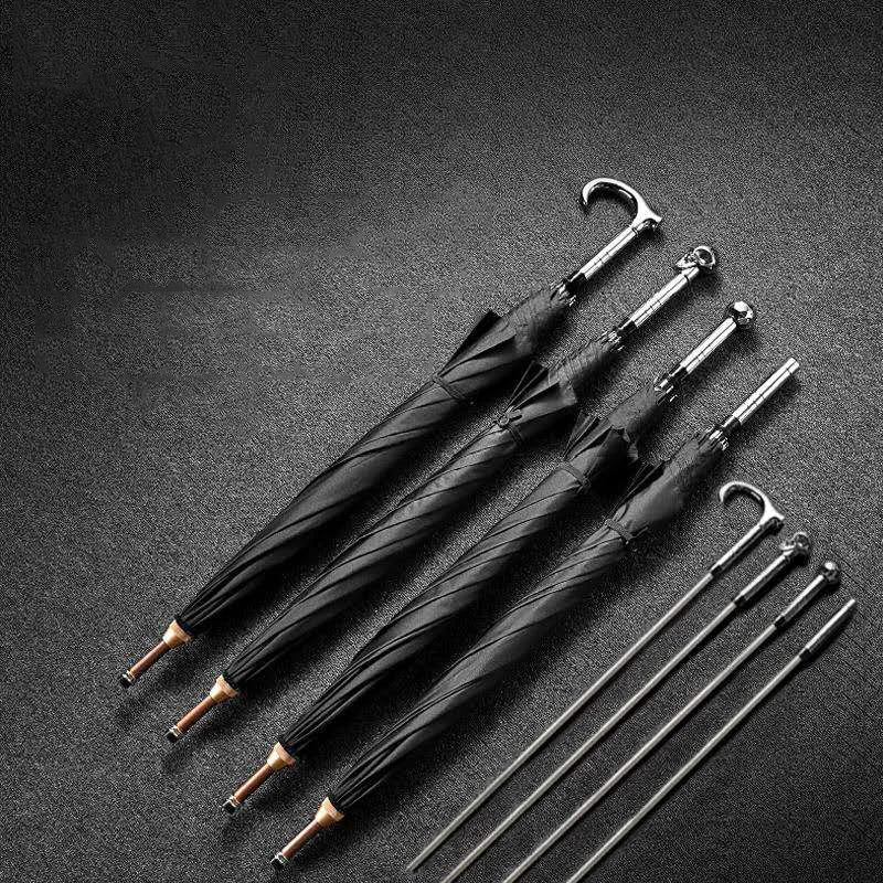 

Wind Resistant Long Handle Shade Umbrella Men Reinforced Windproof Folding Katana Umbrella Manual Cane Parapluie Umbrellas