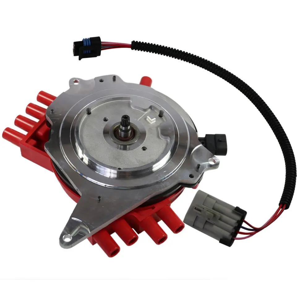 Красный распределитель зажигания asspartc с жгутом проводов подходит для Chevrolet Pontiac