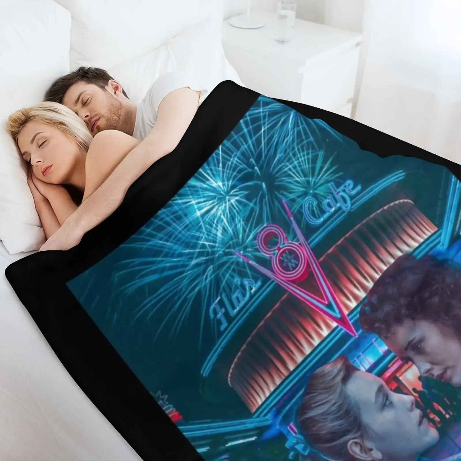 Забавный подарок Dani X Jamie Fireworks Date 2 классическое одеяло с веером диванное