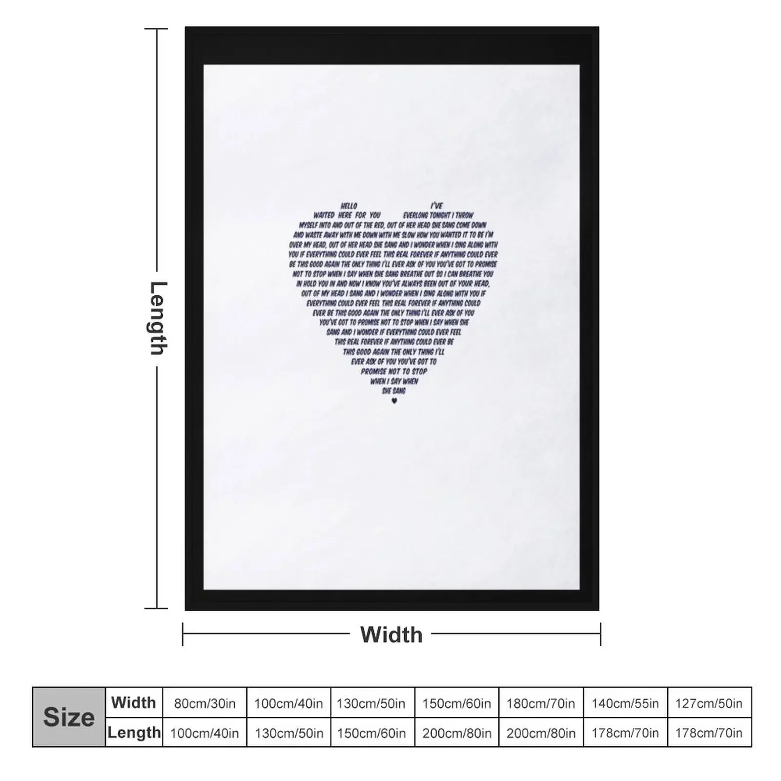 Одеяло Everlong с графическим рисунком для зимы Персонализированные подарочные