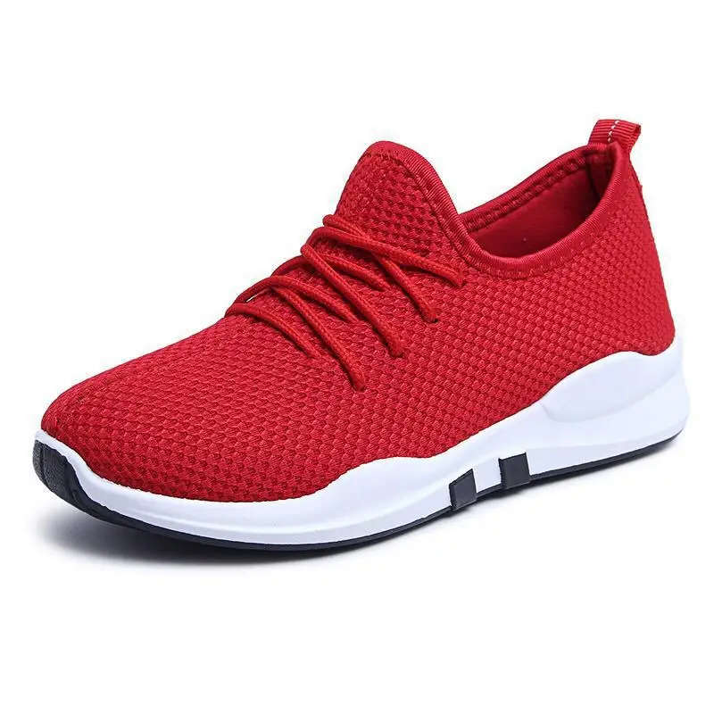 Summer Women's Vulcanized Shoes Women's Mesh Sneakers Lace-up Flats Women's Casual Shoes Walking Sports Running Shoes
