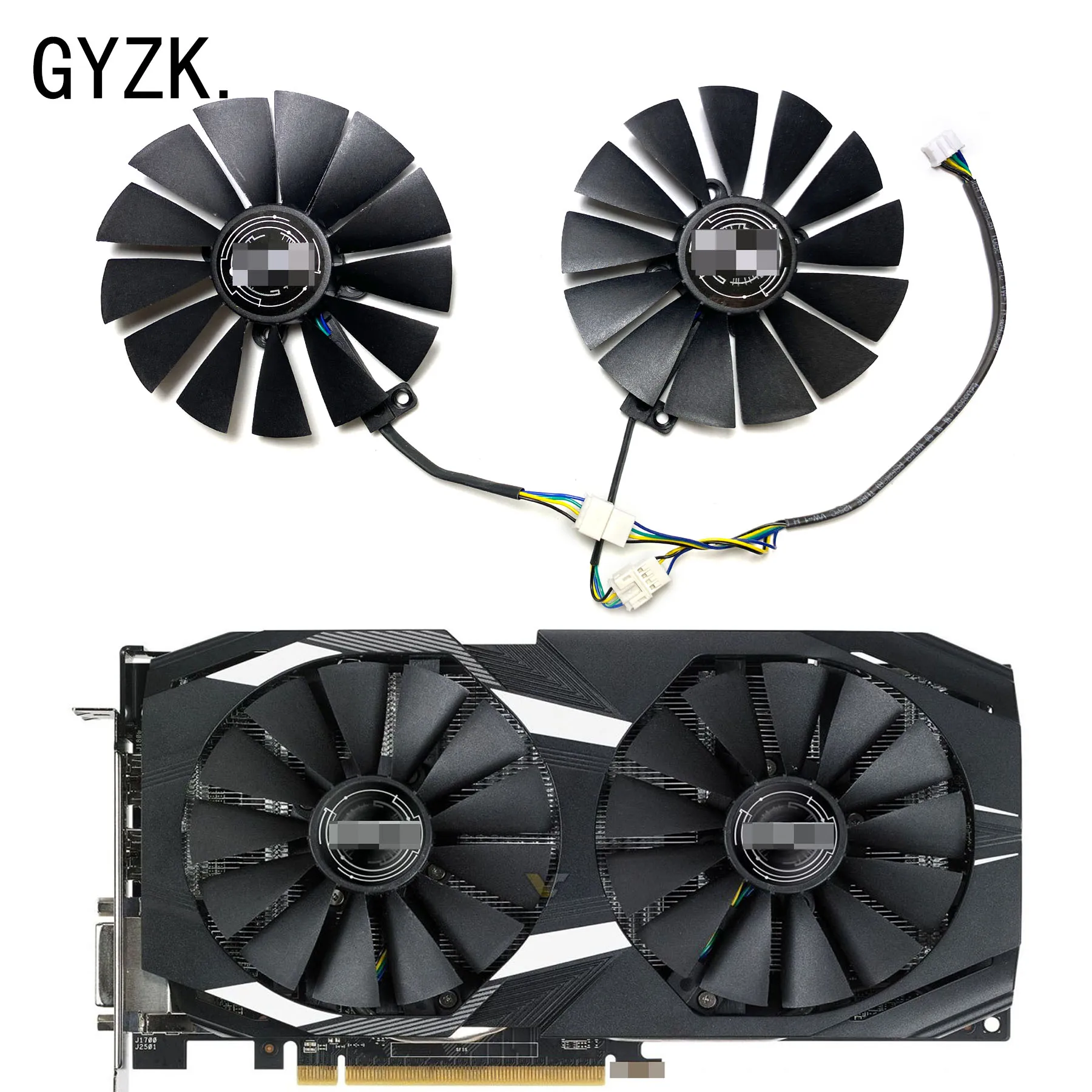 

Новинка, сменный вентилятор для видеокарты ASUS Radeon RX580 570 470 DUAL/STRIX GAMING OC PLD10010S12HH T129215SM