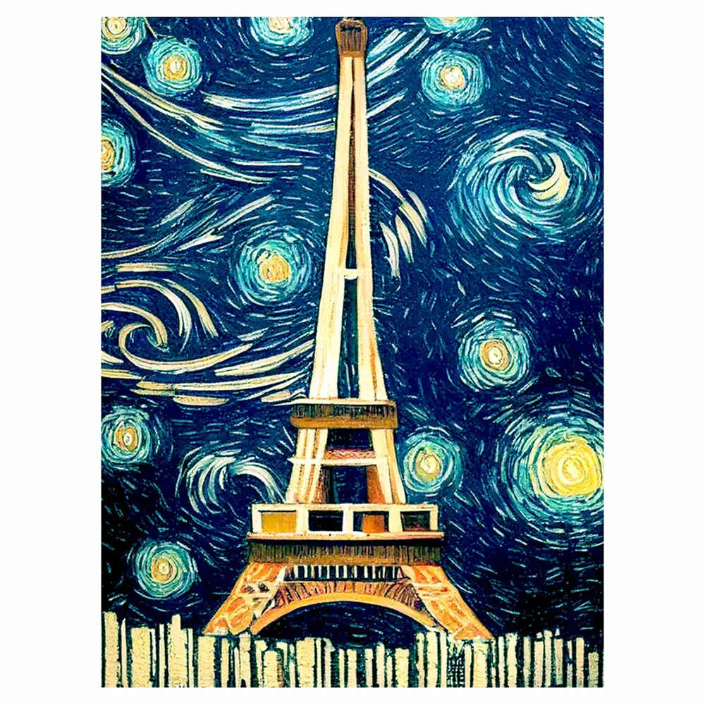

DIY 5D diamond painting Paris Tower cross stitch set full diamond embroidery mosaic landscape decorative painting gift
