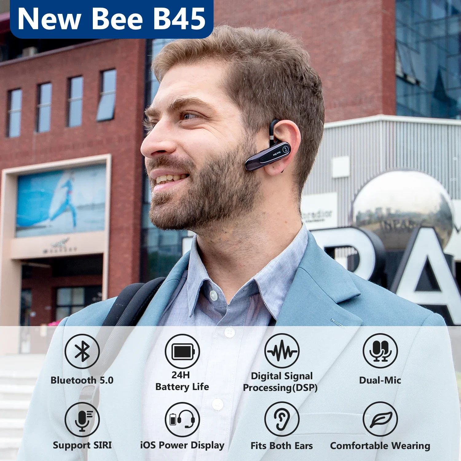 Bee B45 Bluetooth наушники