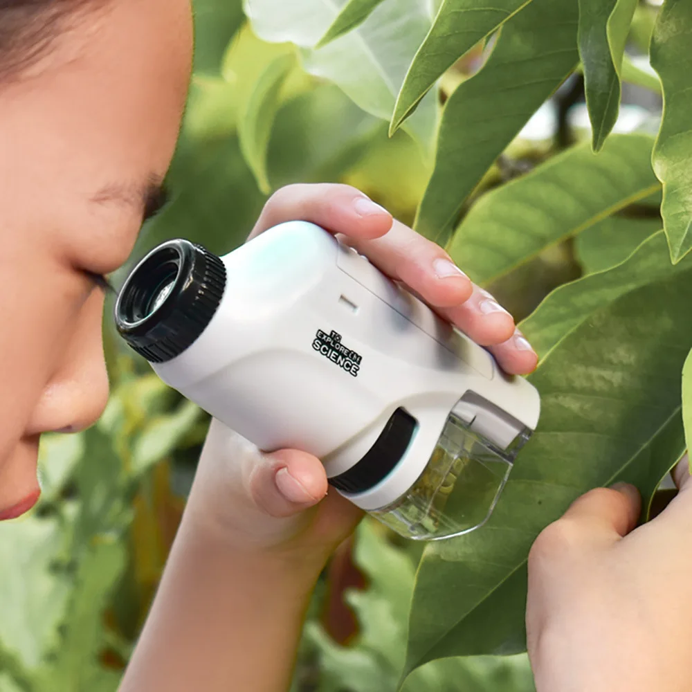 

60X-120X Children's Hand-Held Portable Darwin Optical Microscope Toy Mini Microscope Biological Science Experiment Pupil Gift