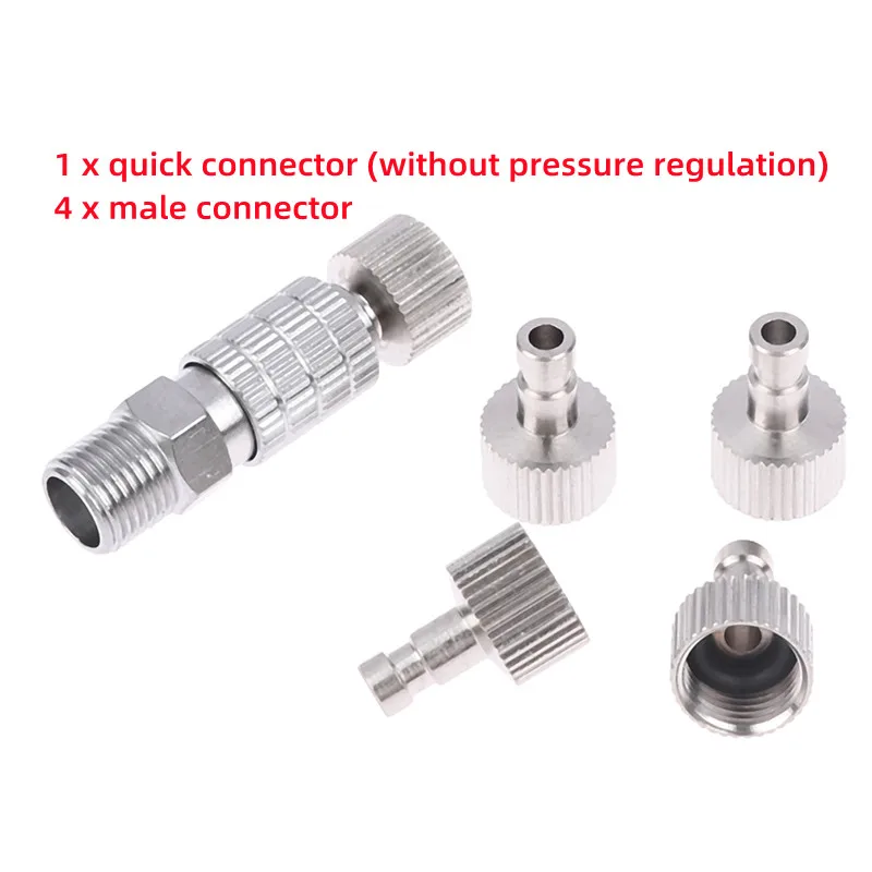 

1set Airbrush Quick Release Adaptor Durable Metal Coupler Fitting Coupling Connector Spray Gun Air Horse Quick Connector