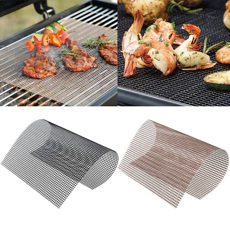 

1Pc 30*40cm Non-Stick High Temperature Resistant BBQ Grid Pad Barbecue Mesh Reusable Easily Cleaned Cooking Pads Grill Tool