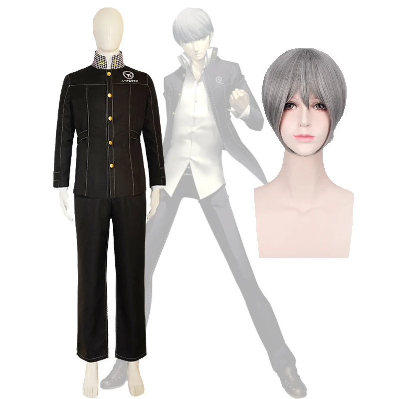 P4 Narukami Yu Косплей парики или униформы костюмы Persona 4 Asakawa Hayato школьная Униформа