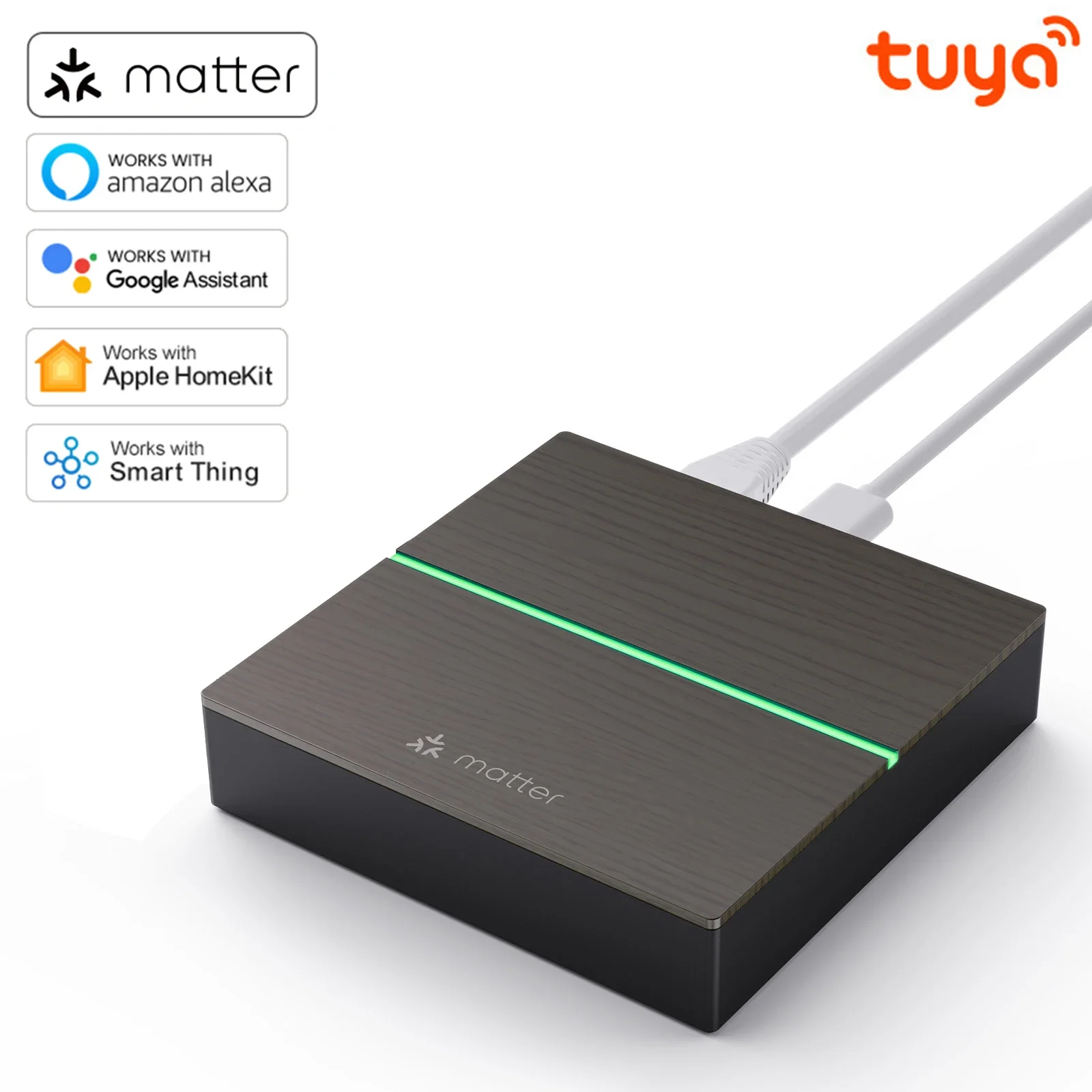 

Умный проводной шлюз Tuya ZigBee, пульт дистанционного управления Matter Smart Home Bridge Hub для HomeKit, Siri, Google Home, Alexa
