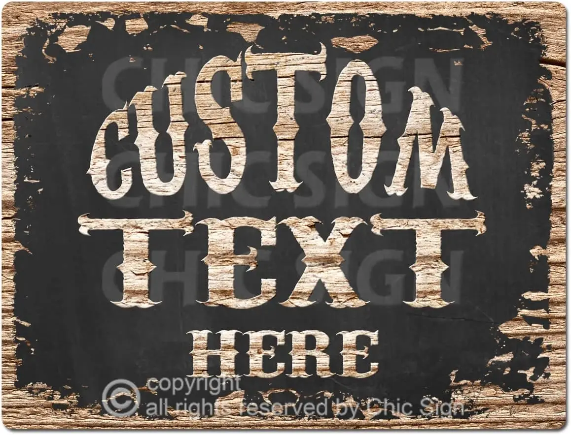 Ctom Text Here Персонализированный Tn Chc Sgn Rtc Vntage Style Ретро Ktchen Бар Паб Кофейня Декор 9 &quotx