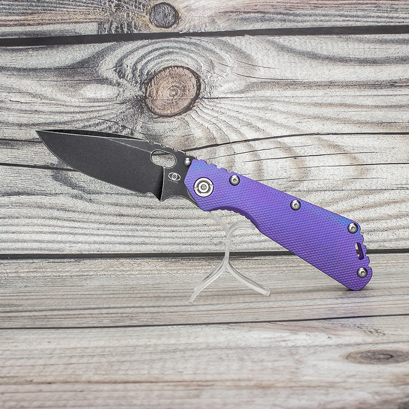 

EVIL EYES Custom Folding Knife Strider MSC SMF #22 Dazzling Titanium Handle 100% M390 Pocket EDC Strong Outdoor Tactical Tool