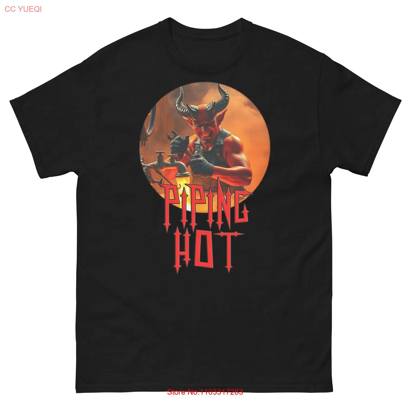 Сантехник Демон - классическая рубашка унисекс футболка забавная сатанинская