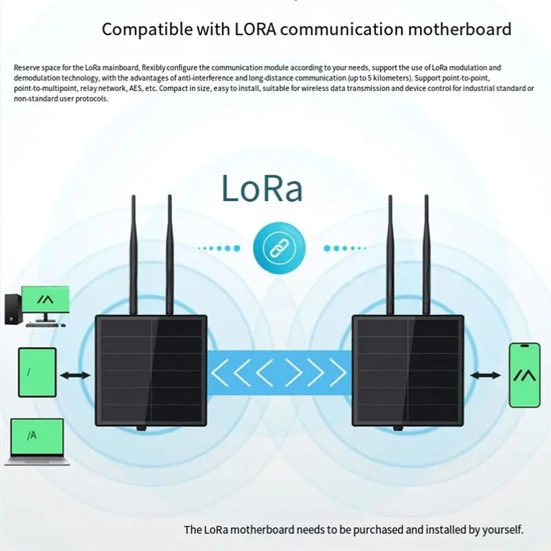 Фото Солнечная панель B27B DIY 5W с антенной для платы RAK4631 SX1262, совместимая с Lorawan и Mesh/Meshcore 915 МГц №5