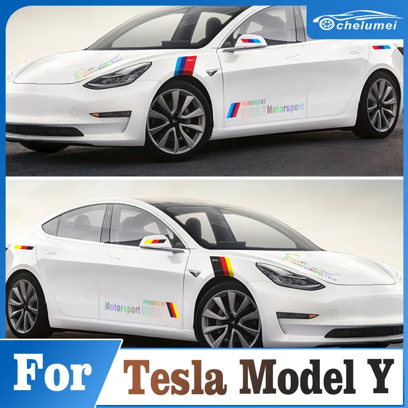

For Tesla Model Y Car Sticker Car Headlight Door Stickers Rearview Mirror Decal Car Vinyl Letter Personality Styling Decal