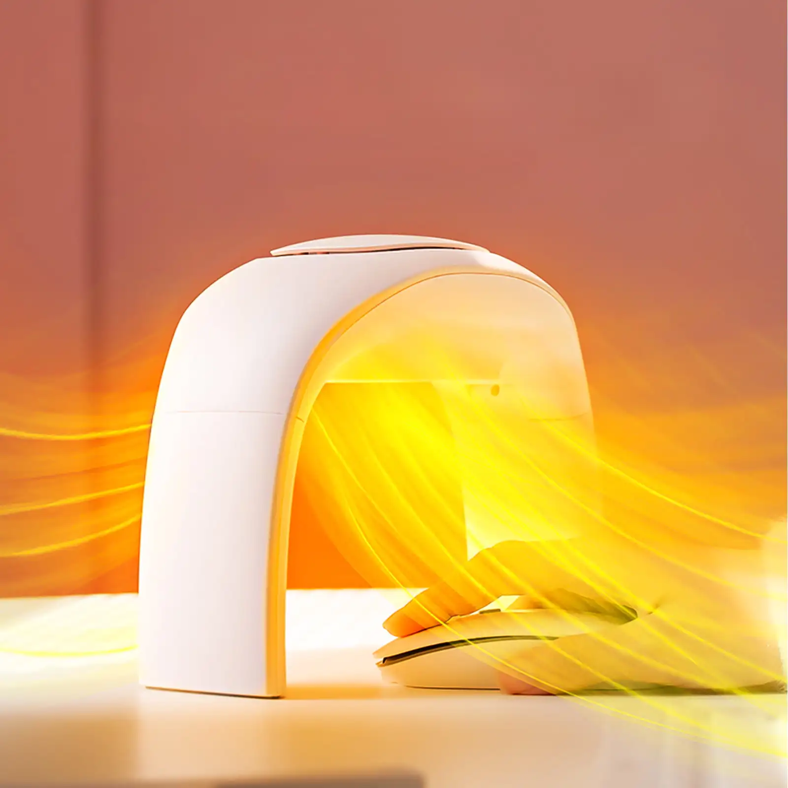 

Hand Warmers,Mouse Pad Hand Warmer,Foldable Electric Heater,Tip-over and Overheat Protection (White)