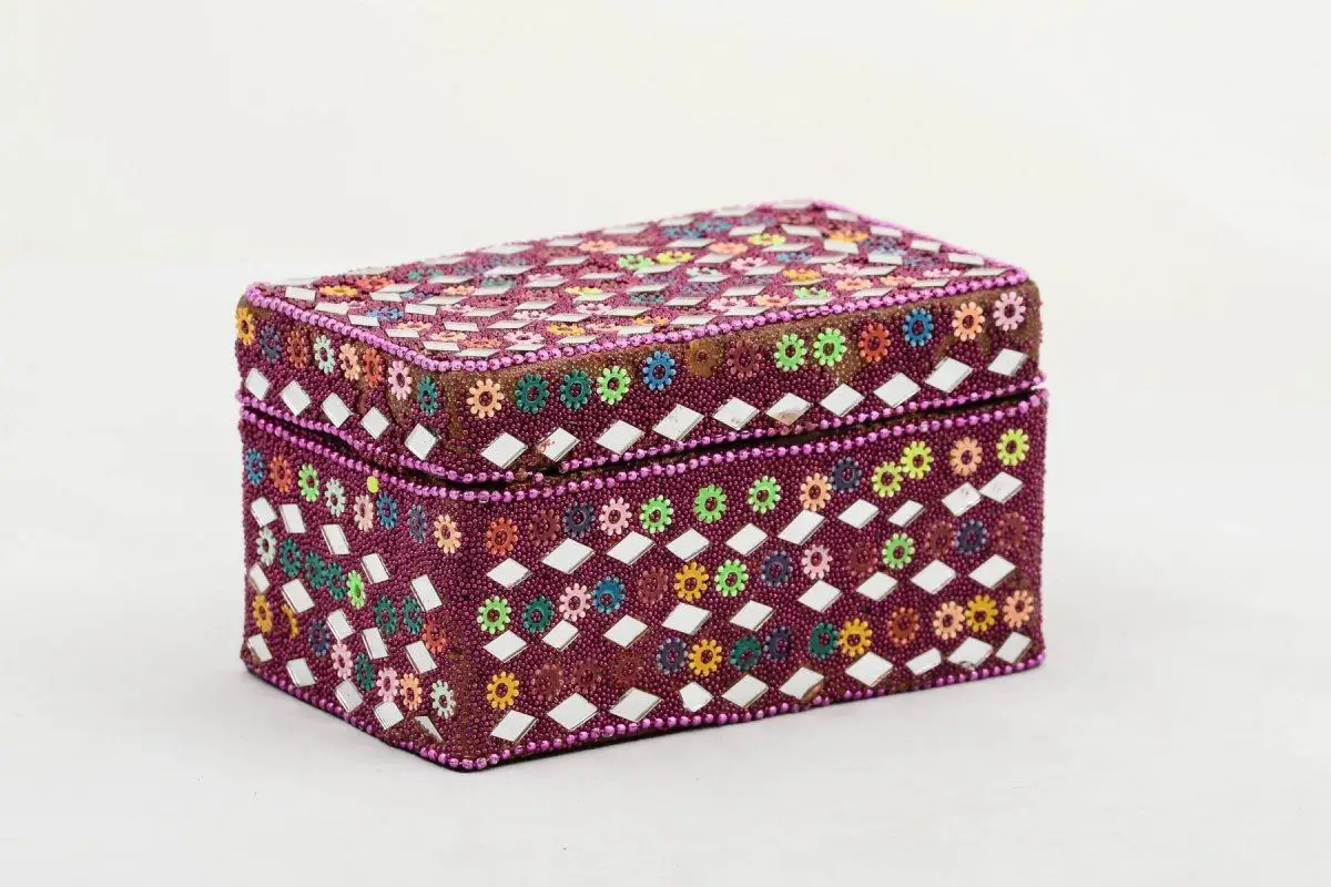 

Дизайнерский продукт индийская зеркальная коробка Alpaka ручной работы