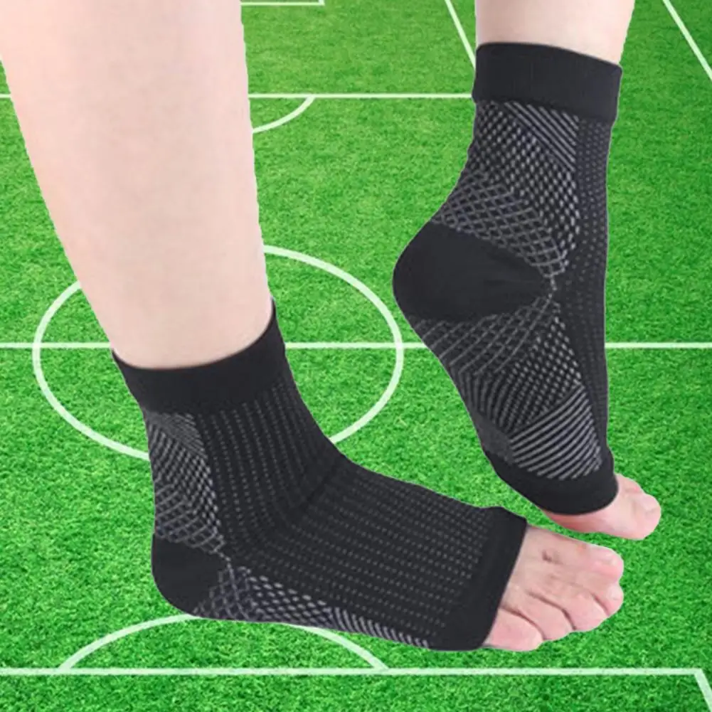 

1 Pair Useful Ankle Support Socks Arch Support Moisture Wicking Sweat Absorption Men Ankle Brace Compression Sleeve