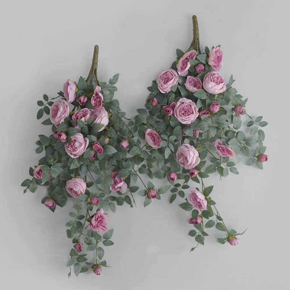 

Supplies Home Decoration DIY Simulation Flower Garland Artificial Rose Rattan Wall Hanging Greenery Lifelike Leaves