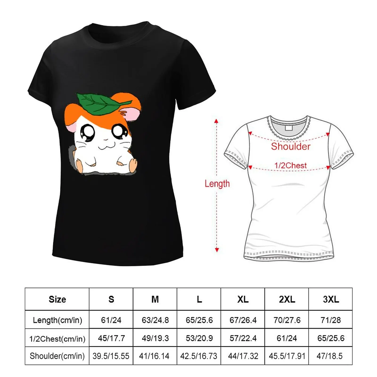 Hamtaro с листьями футболка смешная женская модель Женский Топ