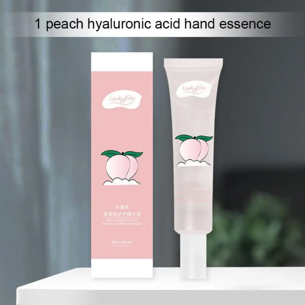 

Hyaluronic Acid Hand Care Essences Soothing Moisturizing Not Sticky Hand Serum Peach Scent Whitening Brightening Hydrating 40ml