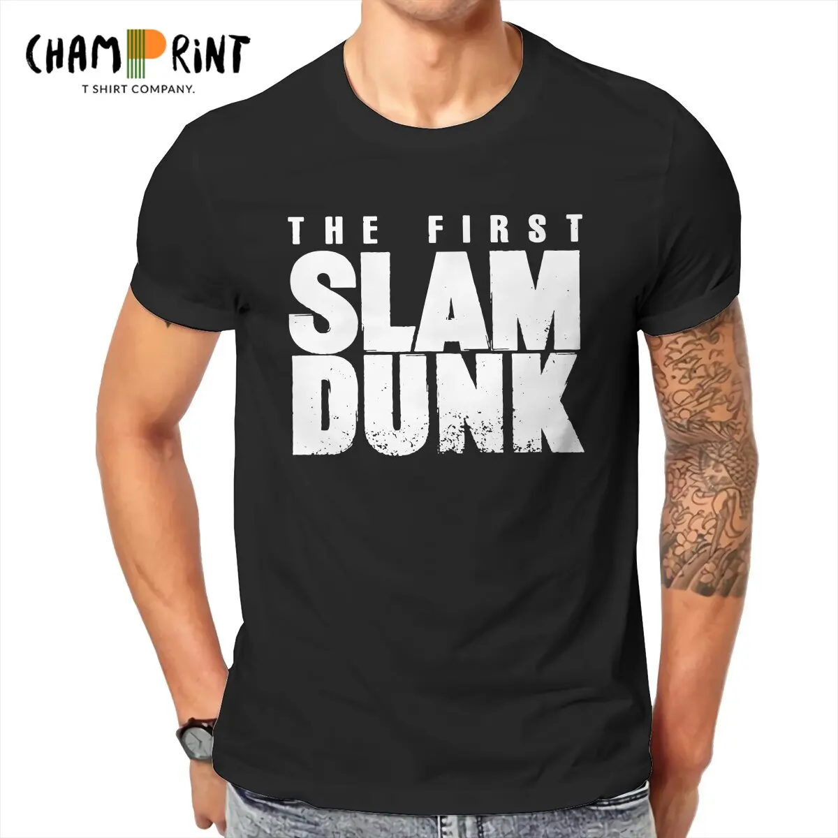 

The First Slam Dunk, футболки с изображением баскетбольного фильма, Мужская забавная футболка из 100% хлопка, футболка с круглым вырезом, искусственная идея подарка, одежда
