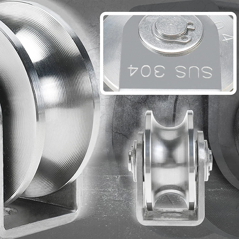 Ролик шкив U 304 из нержавеющей стали двойной рифленый ролик повышенной прочности