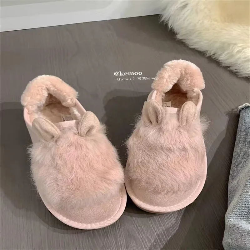 

Cute handmade custom fox hair boots Fashion all-in-one winter plus fleece warm fur boots women's 35-40