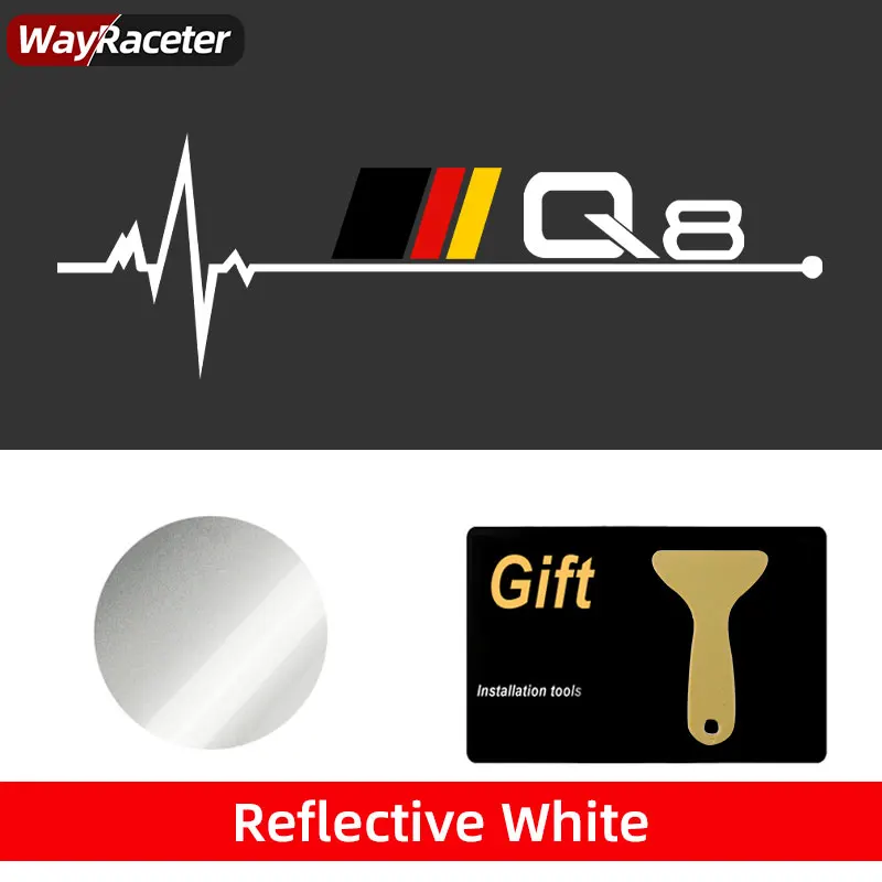 

Светоотражающая наклейка на корпус, Виниловая наклейка на окно автомобиля для Audi Q8 Q7 Q5 Q3 TT TTS S3 S4 S5 S6 S7 S8 A3 A4 A5 A6 A7 A8, аксессуары