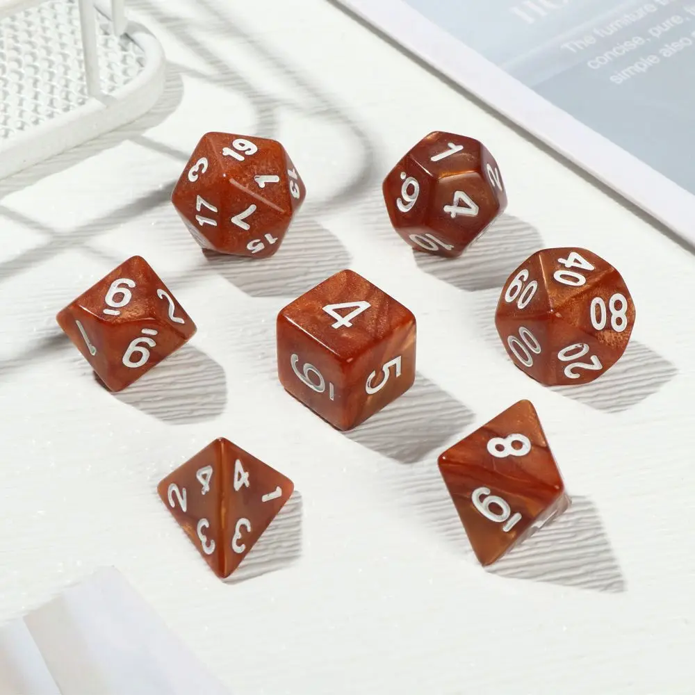 

7 шт./набор, разноцветные игрушки-игральные кости