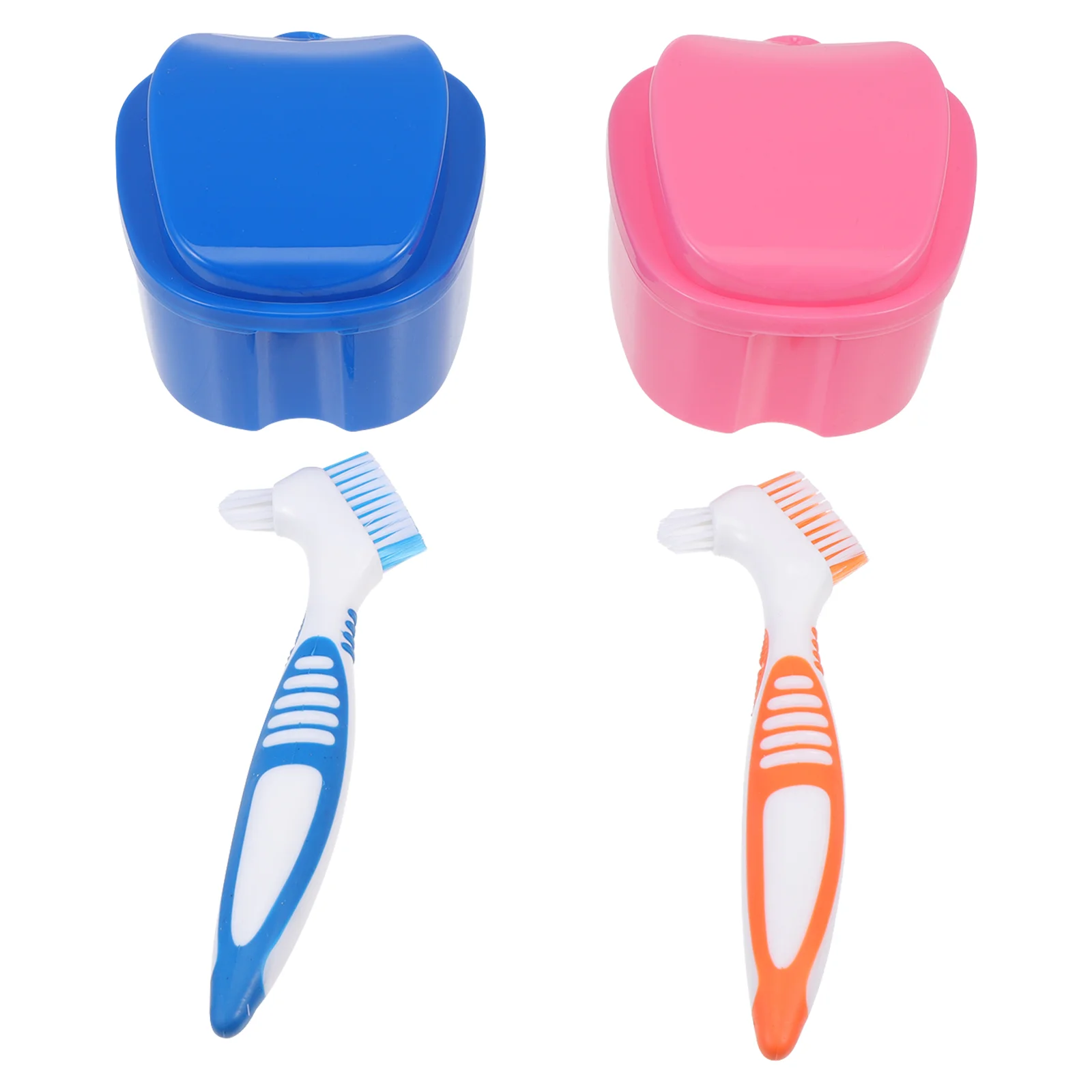

Set False Holder Denture Cleaning Baby Suit Tool Plastic Container Lid Cleaner