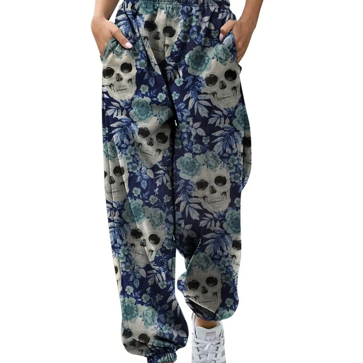 

2023 New 3D Digital Printing Halloween Peripheral Ladies Loose Slim Casual Sports Pants Women Clothing