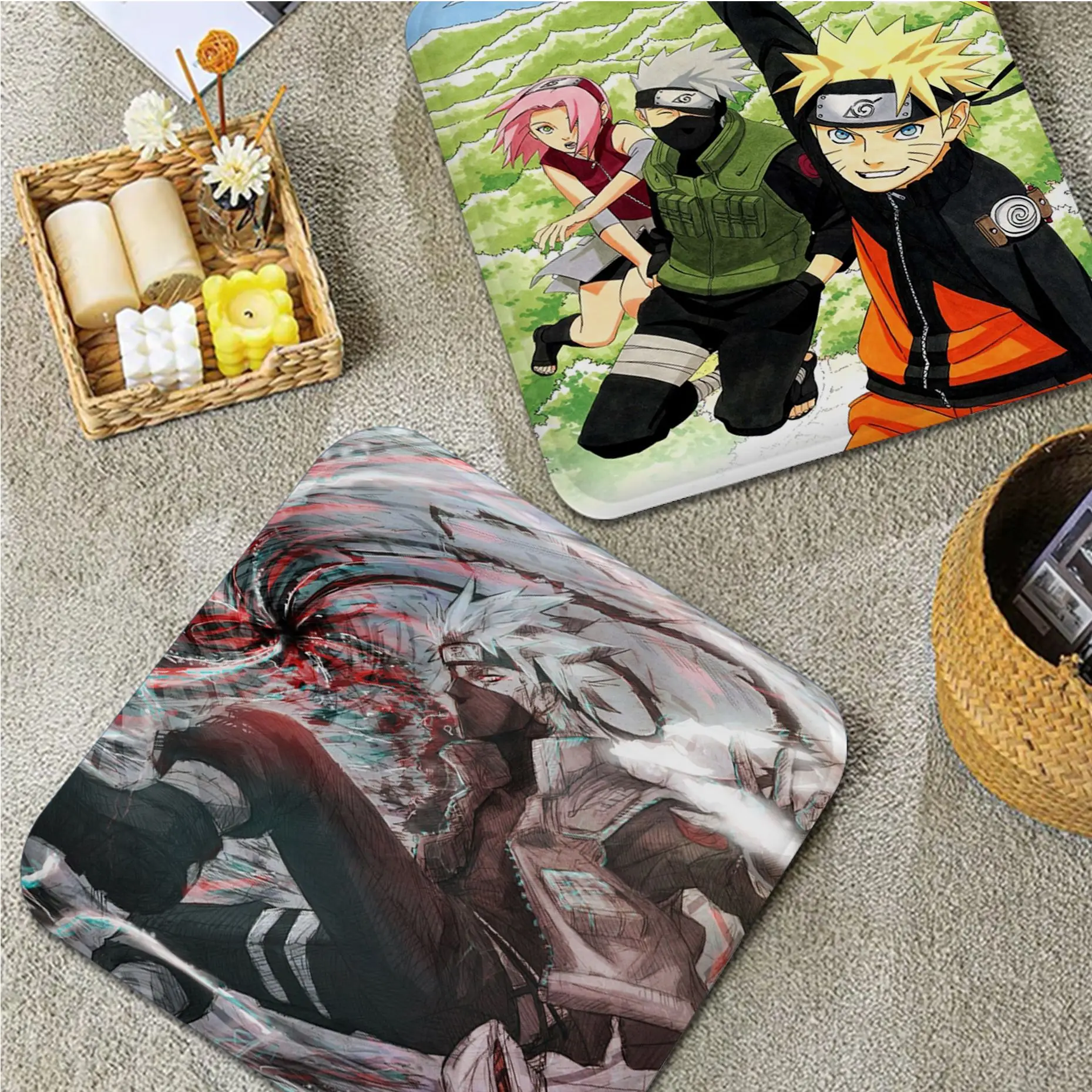 

Bandai Naruto Kakashi Square Seat Pad Household Cushion Soft Plush Chair Mat Winter Office Bar Outdoor Garden Cushions