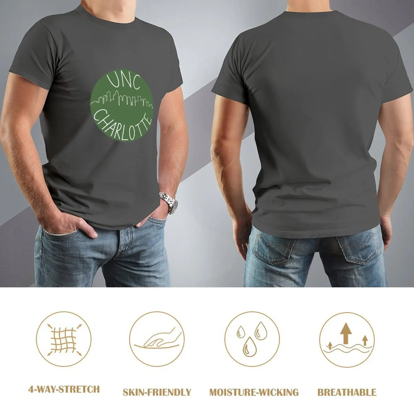 Футболка Charlotte Skyline/UNC Design новое издание футболки большого размера с синим замком