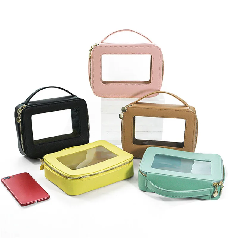 

Cosmetic Bag Fashion Waterproof Toiletry Bag Colorful Portable New Makeup Storage Organizer Clear PVC Wash Bag