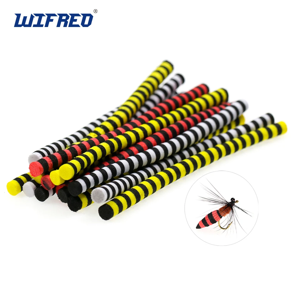 

Wifreo 5PCS Φ5mm x 10cm Fly Tying Parachute Post Foam Stick Dry Fly Grass Hopper Fly Tying Foam Cylinders Wing Body Materials