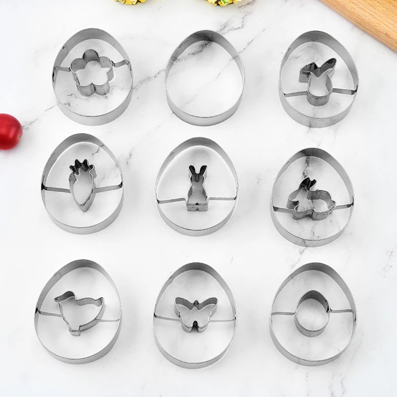 

Easter Cookie Mold Cookie Cutter Set Animal Egg Rabbit Form for Cookies Stamp Pastry Biscuit Cutting for Fondant Baking Mould