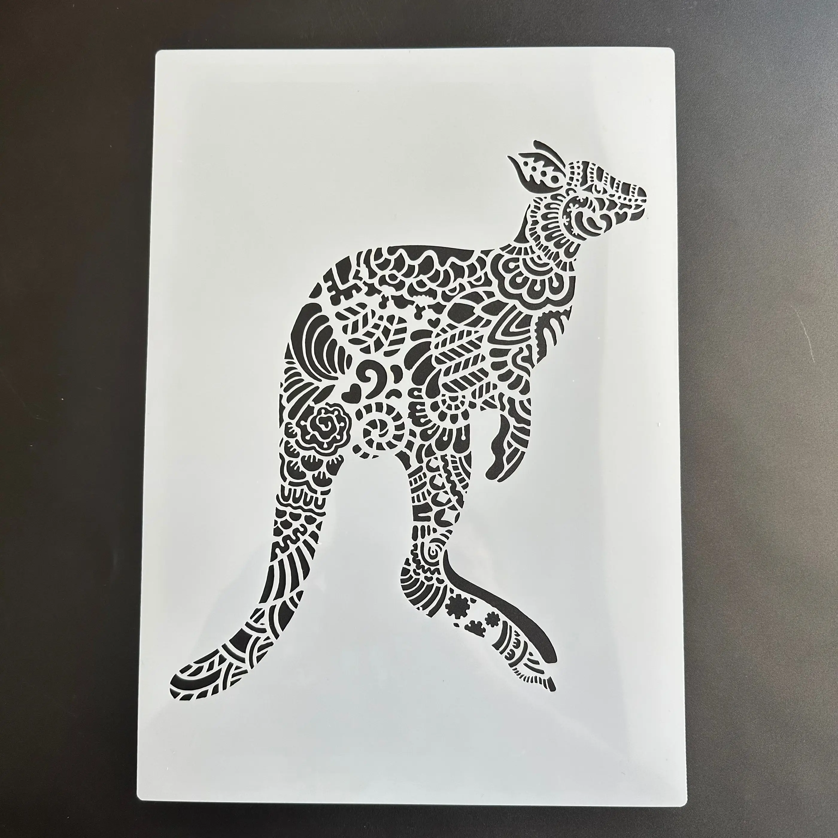 

A4 29 * 21cm DIY Stencils Wall Painting Scrapbook Coloring Embossing Album Decorative Paper Card Template Animal kangaroo