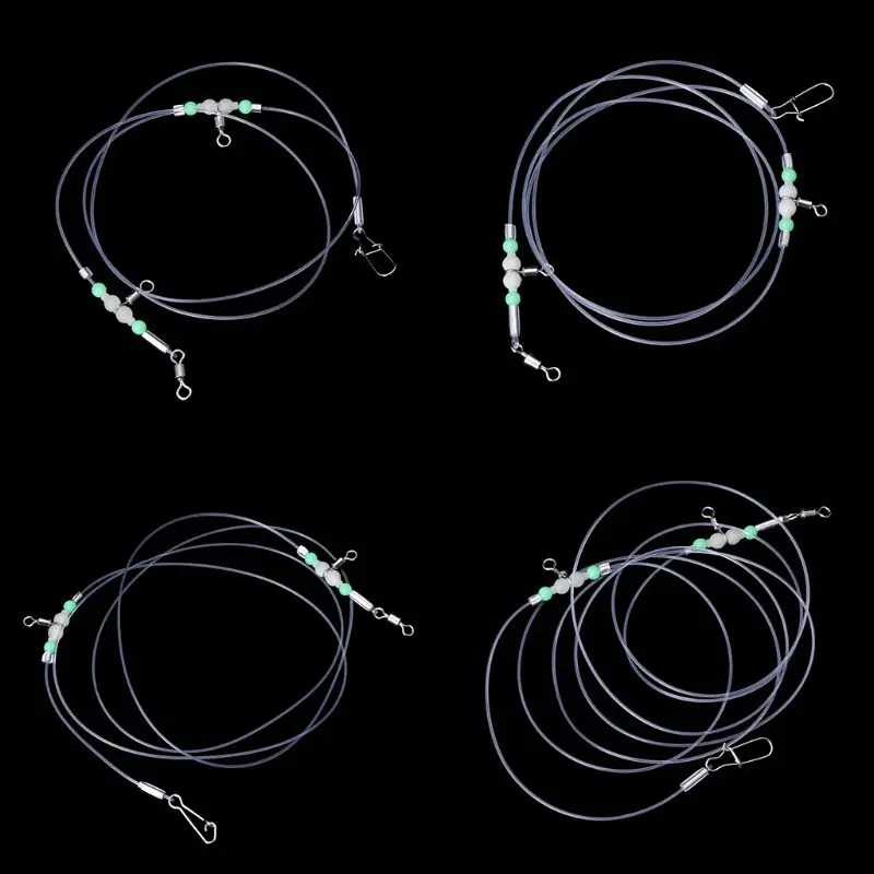 

1 Group Fishing Tackle Line Swivels Night Luminous Beads Pins Rolling Connector